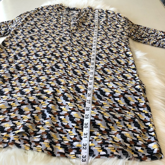 Zara Gometric Tunic V-neck dress Grey Size Small - Picture 9 of 14